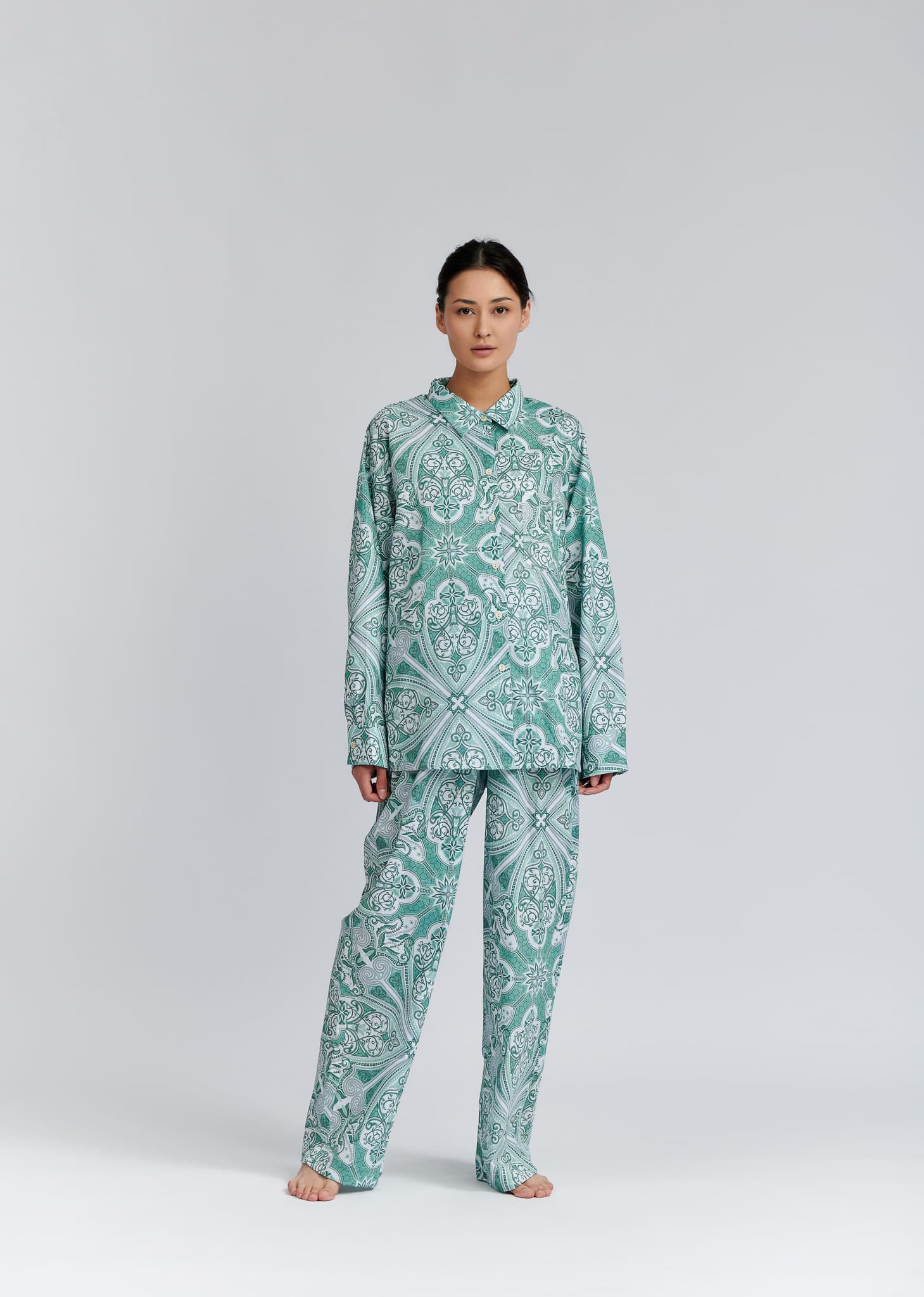 Пижама (брюки+рубашка), м.2235, принт 148-16