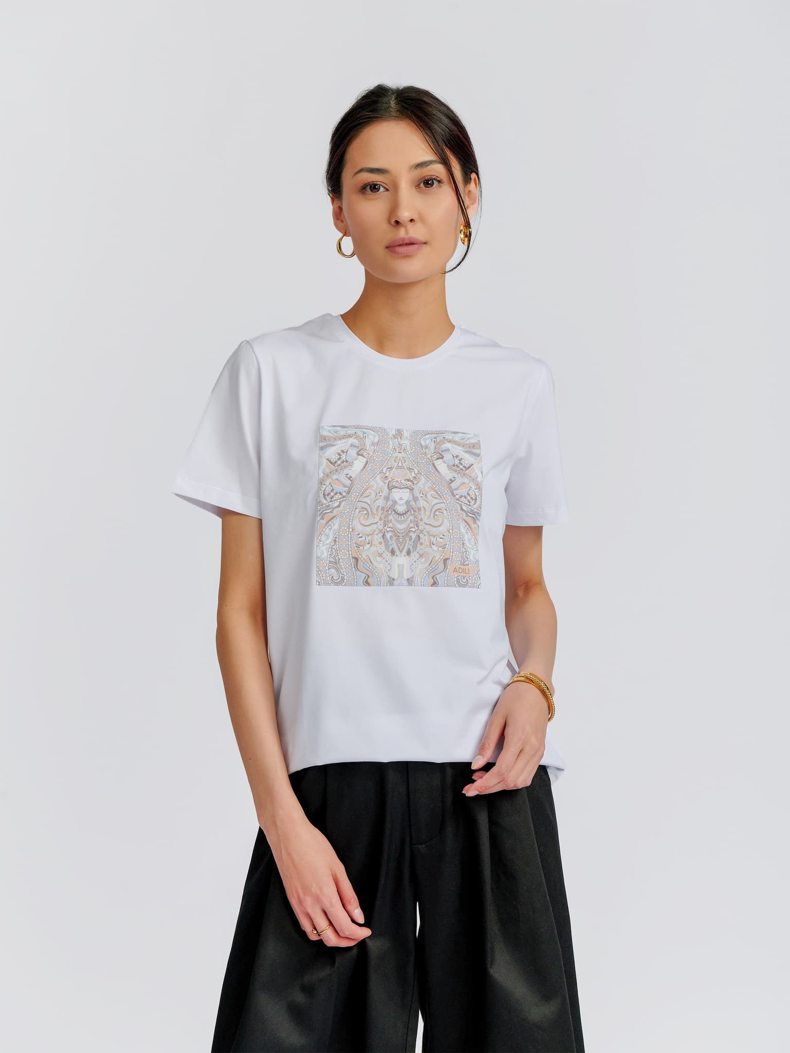 Футболка "Қыз Жібек" 96-07, белая