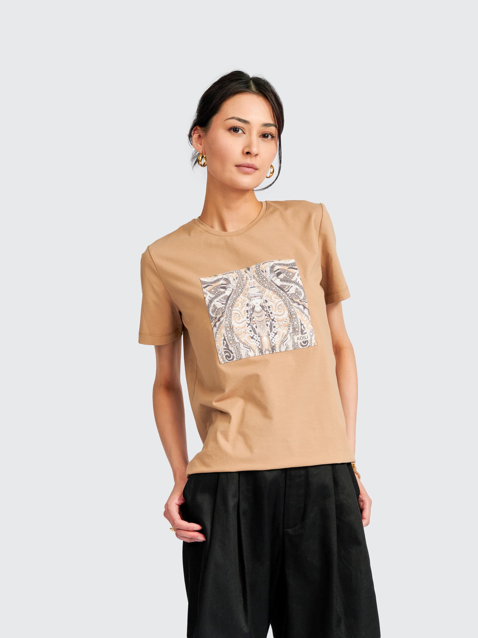 Футболка "Қыз Жібек" 96-06, белая