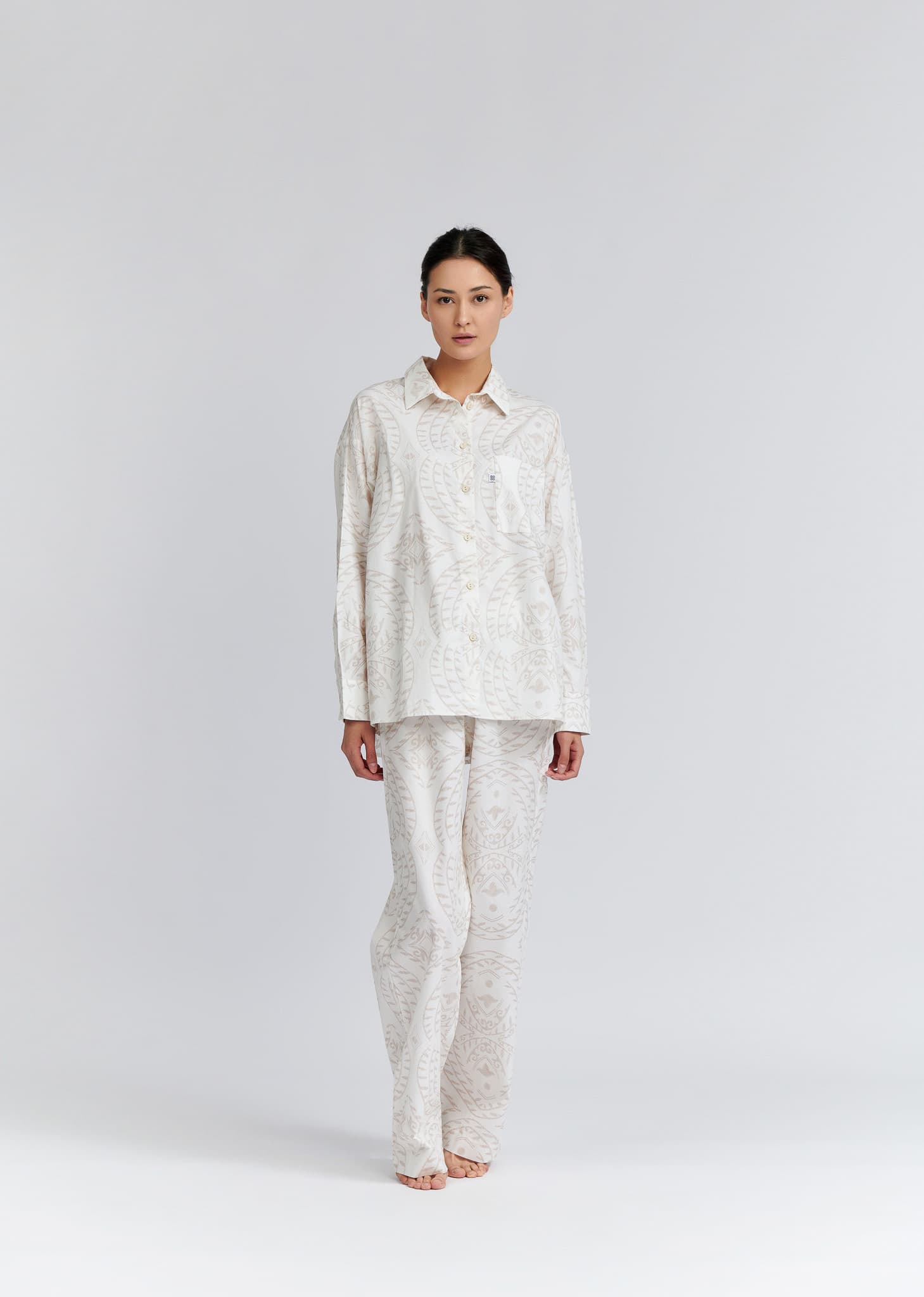 Пижама (брюки+рубашка), м.2235, принт 232-01