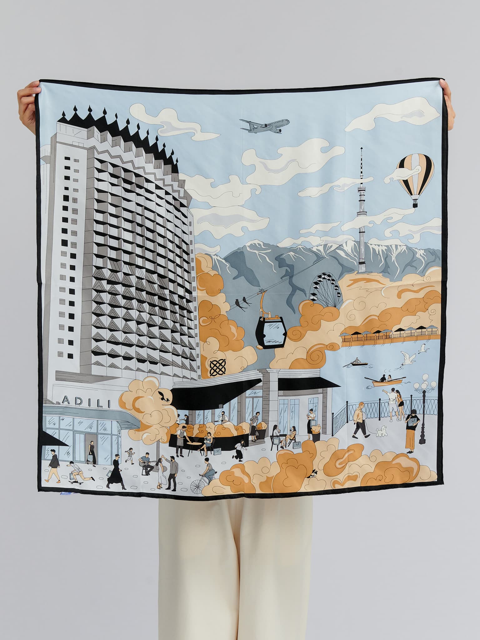 ПЛАТОК ШЕЛК | 90х90 см | "Алматы"