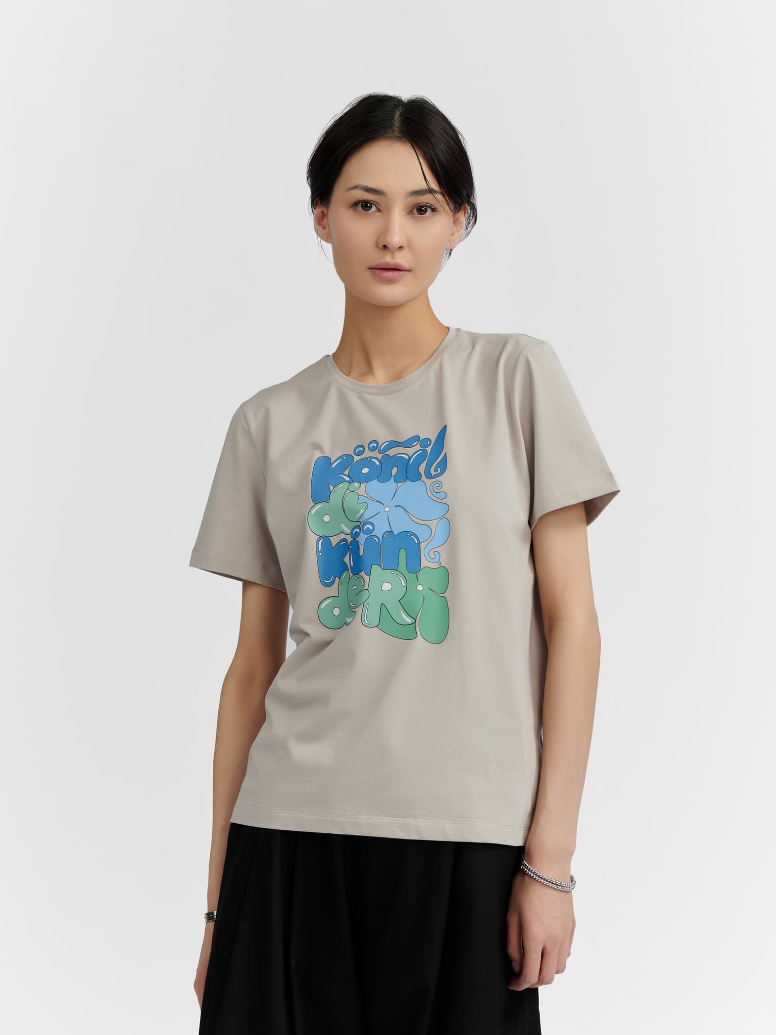 Футболка "Көңілді күндер - Köñıldı künder" 471-03, серая