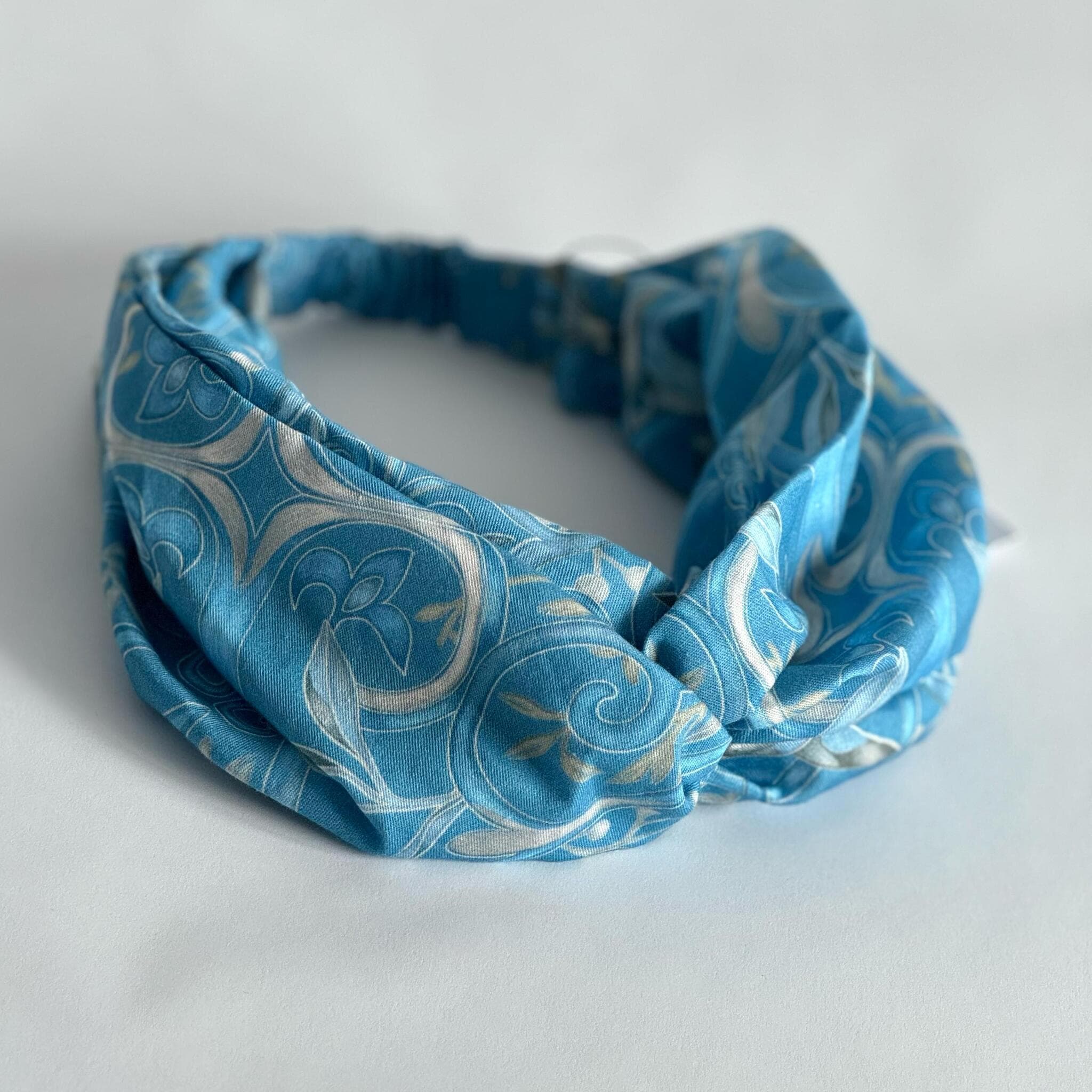 Текстильная повязка для головы на резинке, твилл-сатин